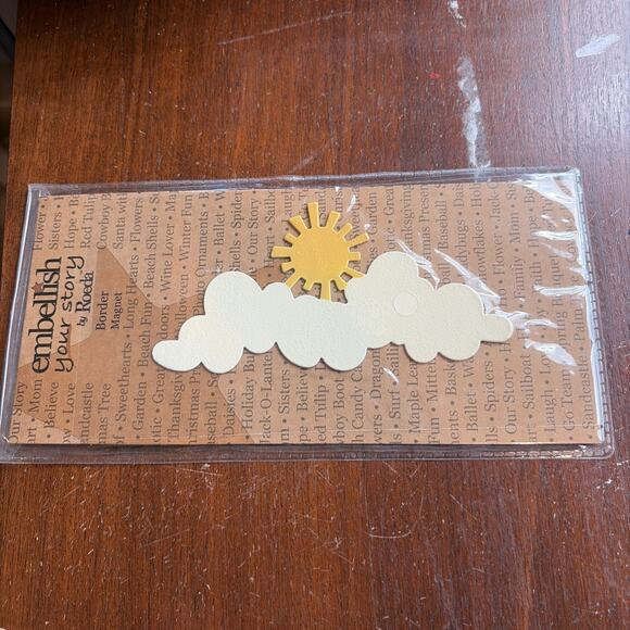 Roeda Studio Other - Embellish Your Story By Roeda Magnet #17456 Sun & Cloud Border Magnet Demdaco